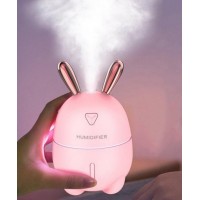Зайка Увлажнитель воздуха и ночник 2в1 Humidifier, Розовый (D-2019091077)