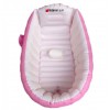 Детская надувная ванночка с подушкой и ножным насосом Intime Baby Bath Tub для купания ребенка со сливом 98X65X28 см Розовый (D-2019090676)