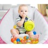 Детская надувная ванночка с подушкой и ножным насосом Intime Baby Bath Tub для купания ребенка со сливом 98X65X28 см Розовый (D-2019090676)
