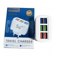 Зарядное устройство на 6 USB портов с функцией быстрой зарядки (D-2019091002)