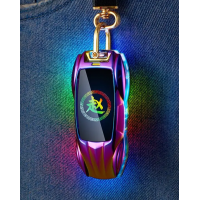 Зажигалка брелок для ключей USB с подсветкой и часами в подарочной упаковке градиент (D-2019091420) Зажигалка брелок для ключей USB с подсветкой и часами в подарочной упаковке градиент (D-2019091420)