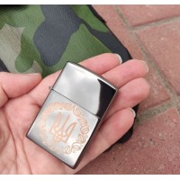 Электрическая зажигалка с гравировкой Герб Украины USB (D-2019091152)