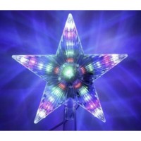 Звезда на елку пластиковая разноцветная 18х15 см Light Technology Limited (D-2019090886)
